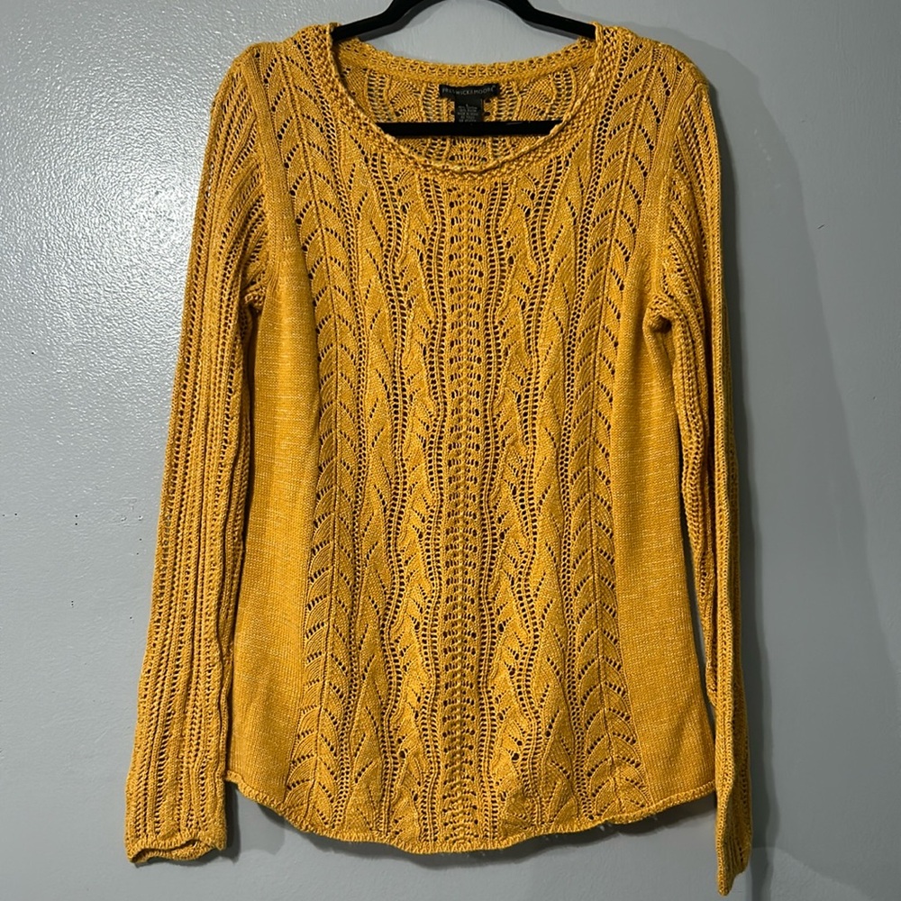 Preswick & Moore knit mustard yellow top